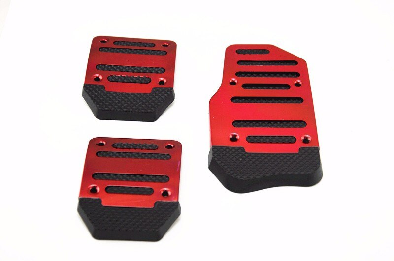 Universal Aluminum NonSlip Car Pedal Cover 3 Pcs Set
